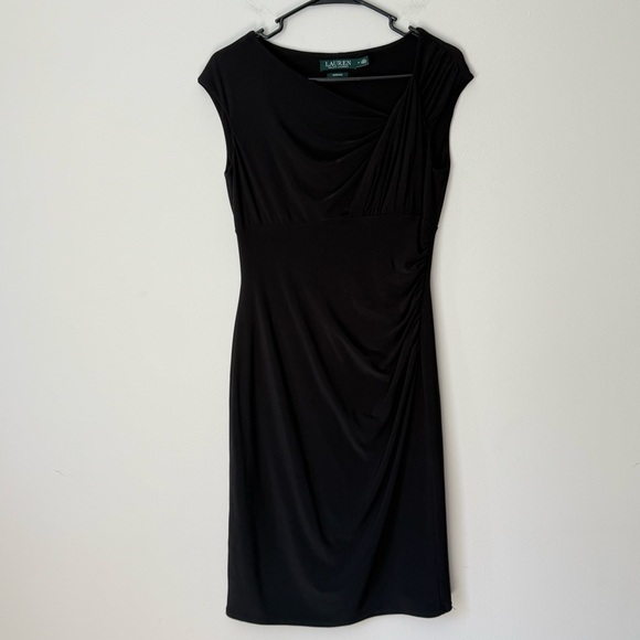 Ralph Lauren Black Asymmetrical Dress - Picture 1 of 11